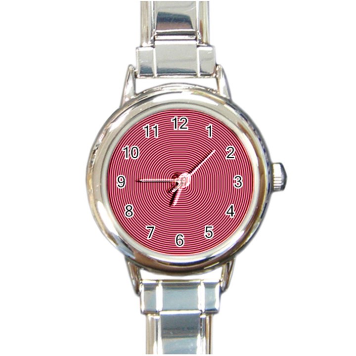 Stop Already Hipnotic Red Circle Round Italian Charm Watch