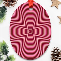 Stop Already Hipnotic Red Circle Ornament (oval) by Mariart