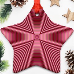 Stop Already Hipnotic Red Circle Ornament (star) by Mariart