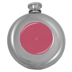 Stop Already Hipnotic Red Circle Round Hip Flask (5 Oz) by Mariart