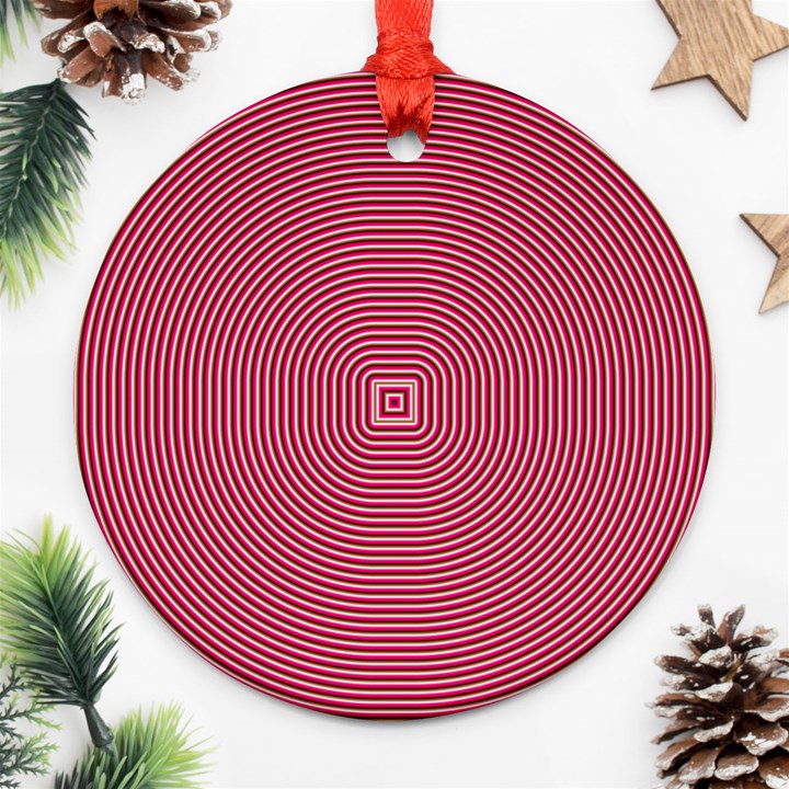 Stop Already Hipnotic Red Circle Round Ornament (Two Sides)