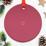 Stop Already Hipnotic Red Circle Round Ornament (Two Sides) Back