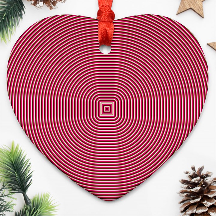 Stop Already Hipnotic Red Circle Heart Ornament (Two Sides)