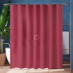 Stop Already Hipnotic Red Circle Shower Curtain 60  x 72  (Medium)  60 x72  Curtain