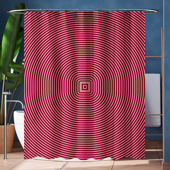 Stop Already Hipnotic Red Circle Shower Curtain 60  x 72  (Medium) 