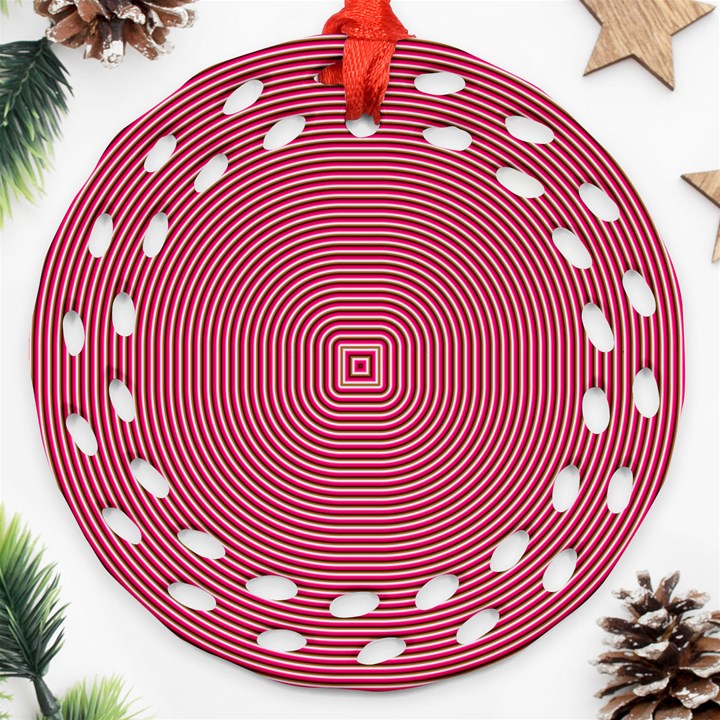 Stop Already Hipnotic Red Circle Round Filigree Ornament (Two Sides)