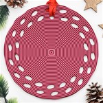 Stop Already Hipnotic Red Circle Round Filigree Ornament (Two Sides) Back