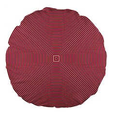 Stop Already Hipnotic Red Circle Large 18  Premium Flano Round Cushions by Mariart