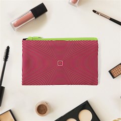 Stop Already Hipnotic Red Circle Cosmetic Bag (xs) by Mariart