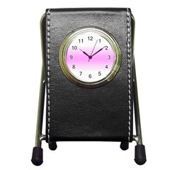 Decorative Pattern Pen Holder Desk Clocks by ValentinaDesign