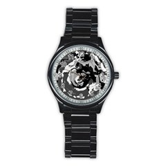 Abstract Art Stainless Steel Round Watch by ValentinaDesign