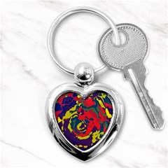 Abstract Art Key Chains (heart)  by ValentinaDesign