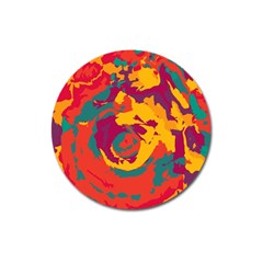 Abstract Art Magnet 3  (round) by ValentinaDesign