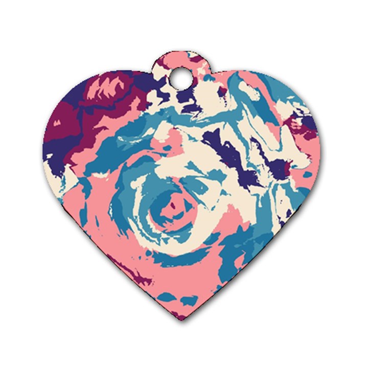 Abstract art Dog Tag Heart (One Side)