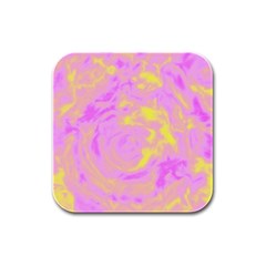 Abstract Art Rubber Square Coaster (4 Pack)  by ValentinaDesign