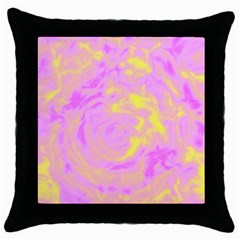 Abstract Art Throw Pillow Case (black) by ValentinaDesign