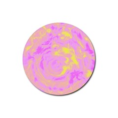 Abstract Art Rubber Round Coaster (4 Pack)  by ValentinaDesign