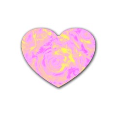 Abstract Art Rubber Coaster (heart)  by ValentinaDesign