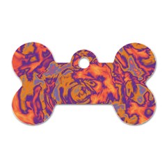 Abstract Art Dog Tag Bone (one Side) by ValentinaDesign