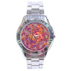 Abstract Art Stainless Steel Analogue Watch by ValentinaDesign