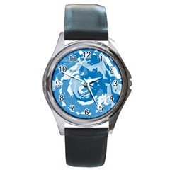 Abstract Art Round Metal Watch by ValentinaDesign