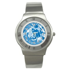 Abstract Art Stainless Steel Watch by ValentinaDesign