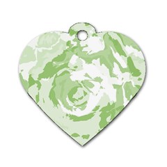 Abstract Art Dog Tag Heart (two Sides) by ValentinaDesign