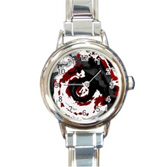 Abstract Art Round Italian Charm Watch by ValentinaDesign