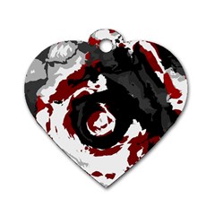 Abstract Art Dog Tag Heart (two Sides) by ValentinaDesign