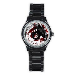 Abstract Art Stainless Steel Round Watch by ValentinaDesign