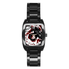 Abstract Art Stainless Steel Barrel Watch by ValentinaDesign