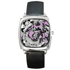 Abstract Art Square Metal Watch by ValentinaDesign