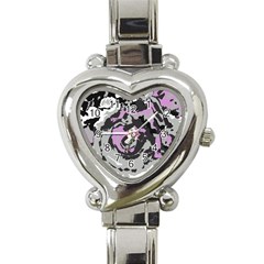 Abstract Art Heart Italian Charm Watch by ValentinaDesign