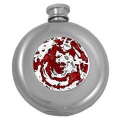 Abstract Art Round Hip Flask (5 Oz) by ValentinaDesign