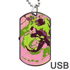 Abstract Art Dog Tag Usb Flash (two Sides) by ValentinaDesign