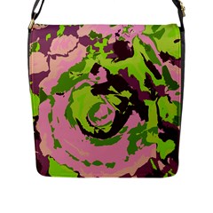 Abstract Art Flap Messenger Bag (l)  by ValentinaDesign