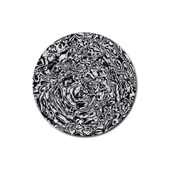 Abstract Art Rubber Coaster (round)  by ValentinaDesign