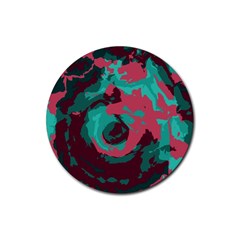 Abstract Art Rubber Round Coaster (4 Pack)  by ValentinaDesign