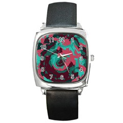 Abstract Art Square Metal Watch by ValentinaDesign