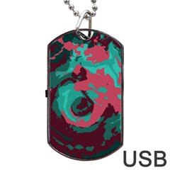 Abstract Art Dog Tag Usb Flash (two Sides) by ValentinaDesign