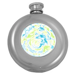 Abstract Art Round Hip Flask (5 Oz) by ValentinaDesign