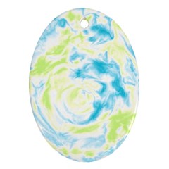 Abstract Art Oval Ornament (two Sides)