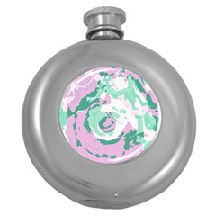 Abstract Art Round Hip Flask (5 Oz) by ValentinaDesign