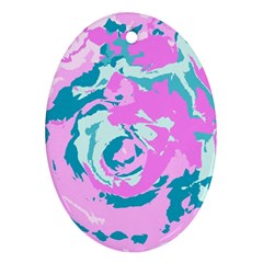 Abstract Art Oval Ornament (two Sides)