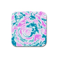 Abstract Art Rubber Square Coaster (4 Pack)  by ValentinaDesign