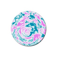 Abstract Art Rubber Coaster (round)  by ValentinaDesign