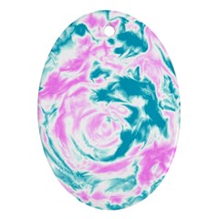 Abstract Art Oval Ornament (two Sides)