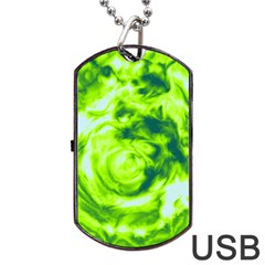 Abstract Art Dog Tag Usb Flash (two Sides) by ValentinaDesign