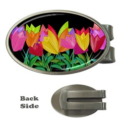 Tulips Money Clips (oval)  by ValentinaDesign