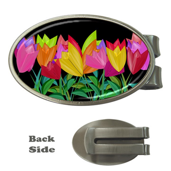 Tulips Money Clips (Oval) 